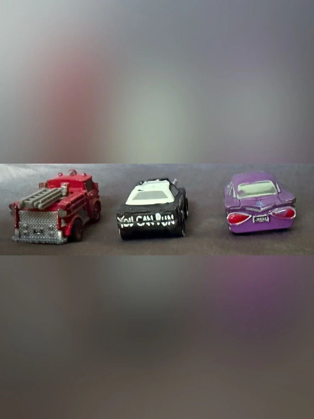 Disney Pixar Cars Mini Diecast: ABP, Red Fire Truck, & Purple Ramon